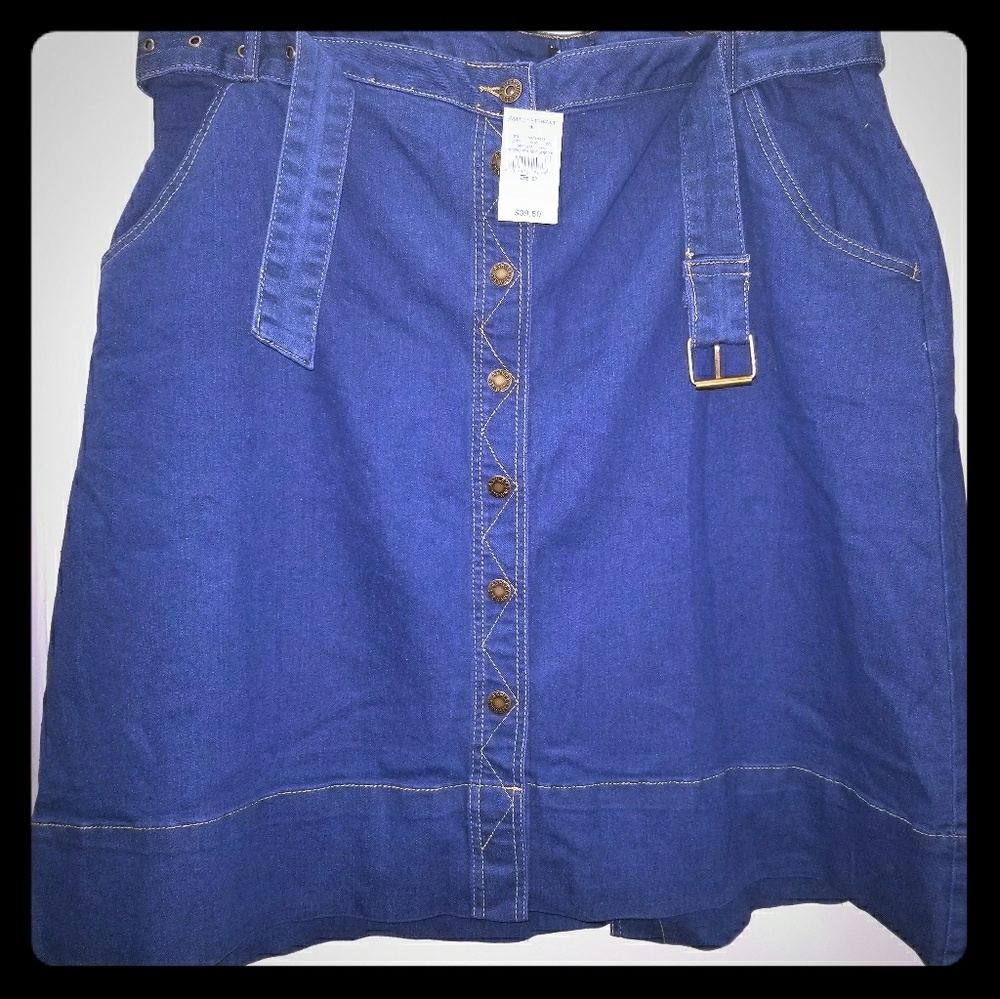 Ashley Stewart Midi Button Skirt